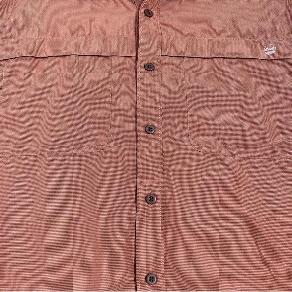 Wrangler Burnt Orange Pincheck Button Down Long Sleeve T-Shirt - Picture 7 of 11
